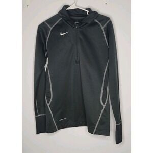 Nike Womens Small Gray Therma Fit 1/4 zip pullover sweatshirt